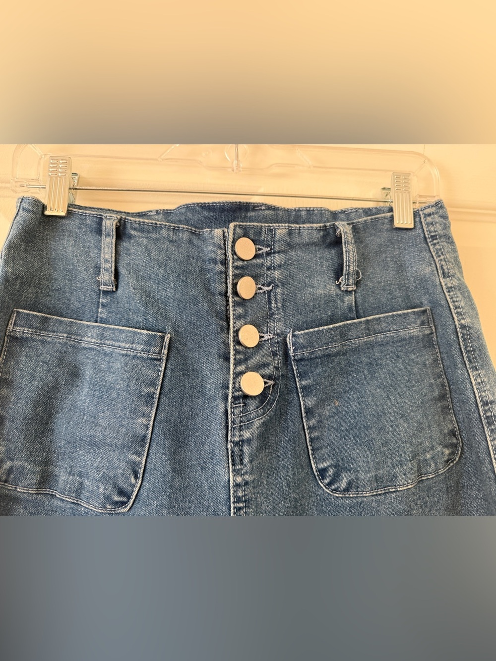 Denim High-Waist Cropped Wide Leg Women's Jeans Sz 4 - Picture 3 of 8